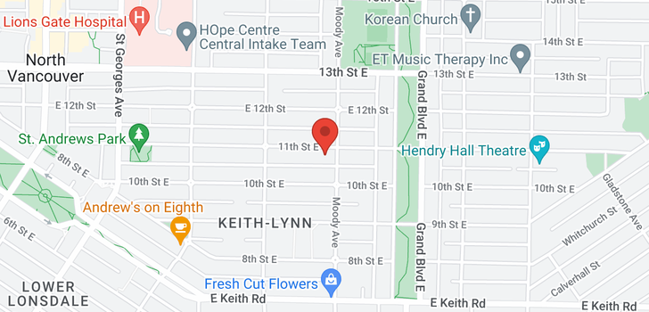 map of 457 E 11TH STREET